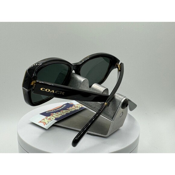 Vintage Y2K Sunglasses NOS 2000s Green Lens Coach HC6076 Narrow Tortoise Frame - Picture 5 of 8